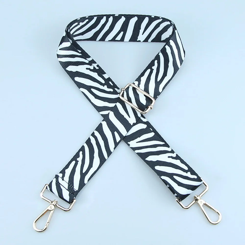 Schwarz-weißes Zebra-Print-verstellbares Band für Crossbody-Taschen