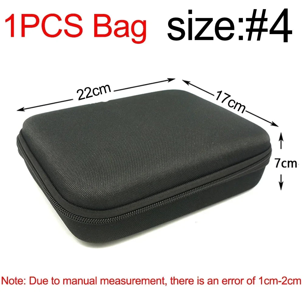 Black 1PCS Bag size #4 with dimensions 22cm x 17cm x 7cm