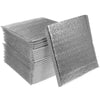Stack of silver insulated thermal food delivery bags with aluminum foil lining