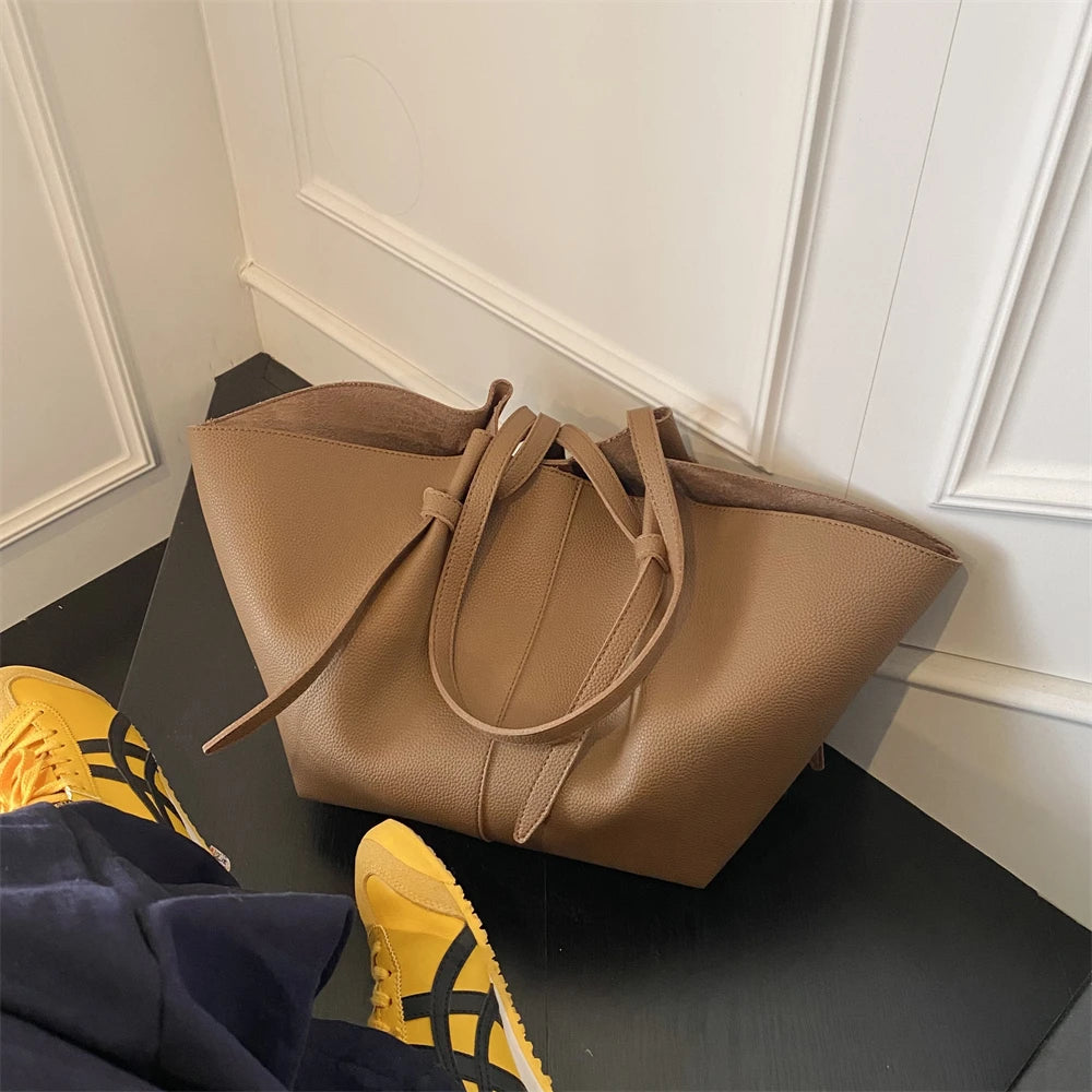 Luxury PU Leather Shoulder Tote Bag