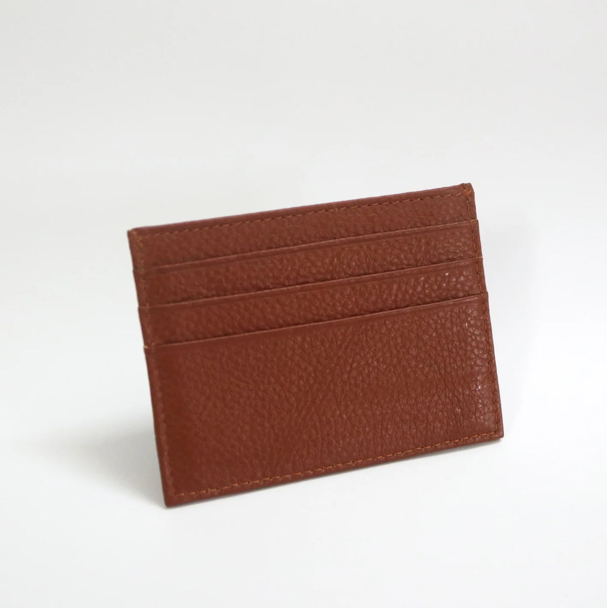 Braunes Echtes Kuhleder-ID-Karte-Halter-Wallet mit mehreren Fächern.