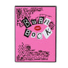 دبوس من الإنميل وردي يحمل عبارة Buang Book بخط أسود وتصميم شفاه أحمر.