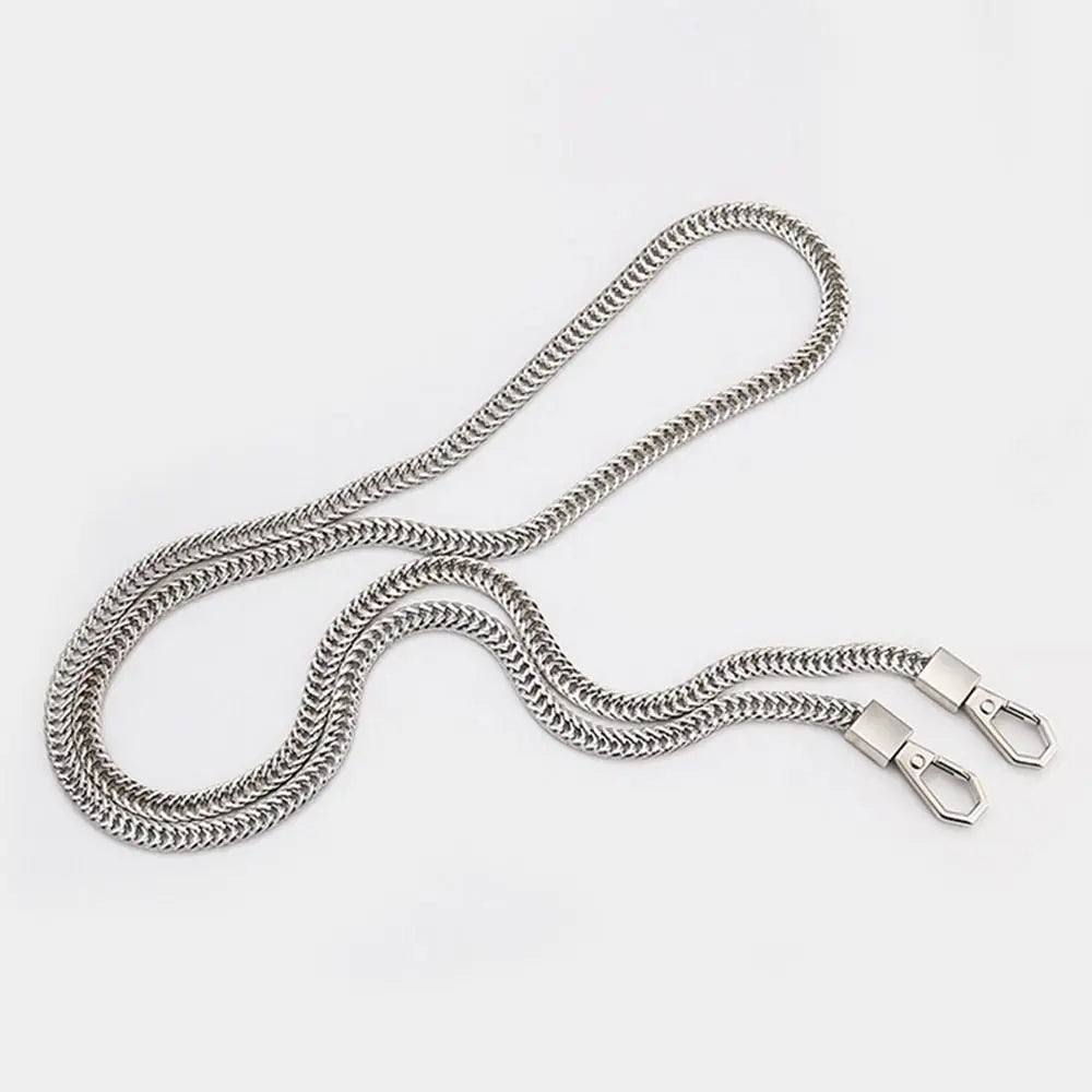 Silver metal bag chain strap replacement for handbags