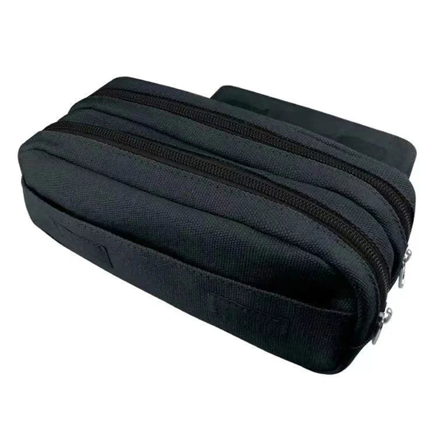 Black double-layered flip pen case designed for school and gifts