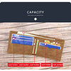 A brown leather card holder wallet featuring multiple slots for cards and a coin pocket.