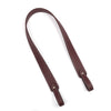 Sangle d'épaule en cuir PU marron avec une boucle.
