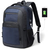 Dunkelblaue wasserdichte Reise-Rucksack mit Laptopfach und Ladekabel