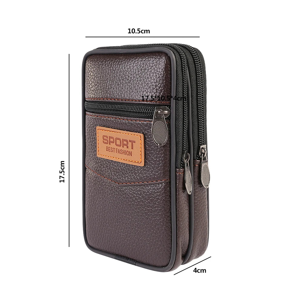 A dark brown vintage cowhide leather crossbody bag with a flap and zipper details.