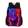 Black backpack featuring a vibrant graphic of a lightning bolt and the text LAMINE YAMAL 10