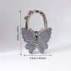 Silver foldable butterfly shaped hook for handbags