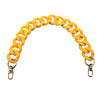 Yellow acrylic chunky chain shoulder strap for handbags