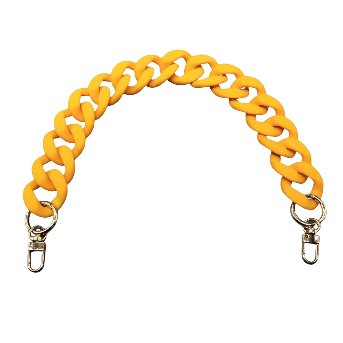 Yellow acrylic chunky chain shoulder strap for handbags