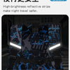 High-brightness reflective strips on a backpack for night travel safety