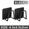 Deux organisateurs de tamis pour éponge en acier inoxydable noir, taille 4,5x4,5x3 cm