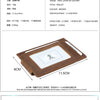A brown leather wallet with a slim design showing various card slots and RFID blocking features.