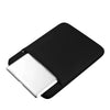 Funda negra para laptop con inserto protector blanco para computadoras de 11 a 17 pulgadas.