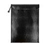 Black fireproof and waterproof document bag with a zipper closure