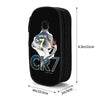 Black zippered pencil case featuring a graphic of Ronaldo with the text CR7