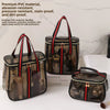 A set of premium PVC toiletry bags in black and red for travel and personal use.