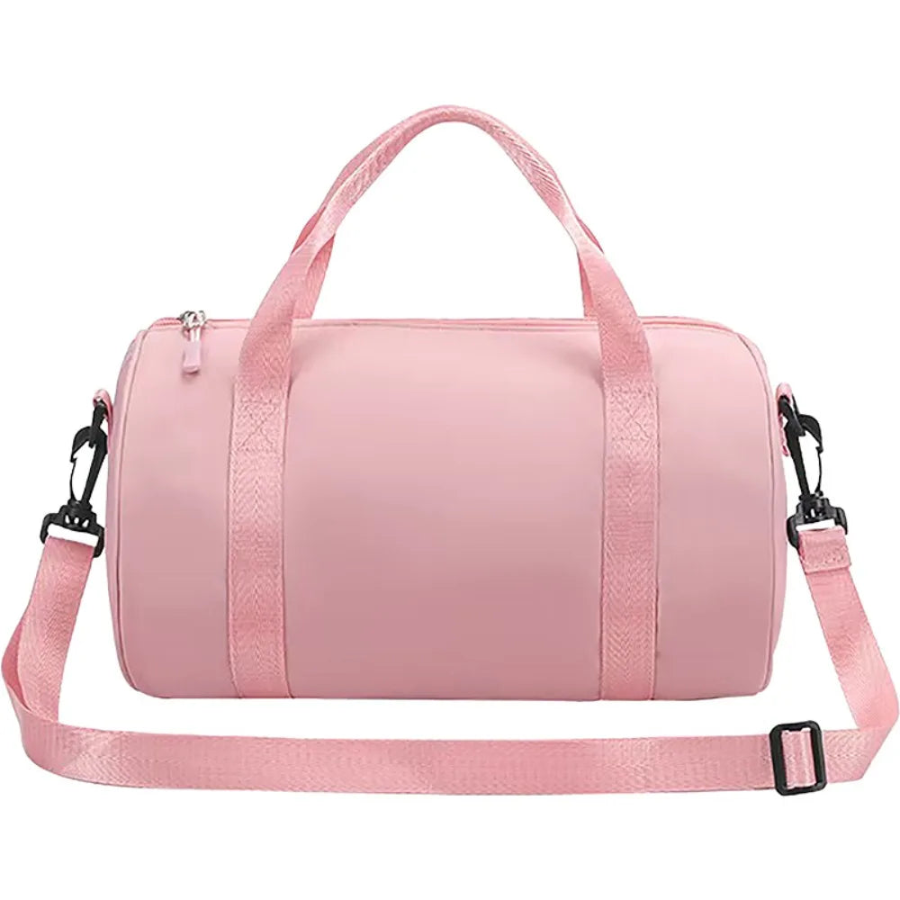 Rosa, leichtes Nylon-Mini-Fitnesstasche mit gepolstertem Trageriem.