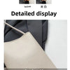 Bolso cruz de cuero beige, mostrado en varios colores y detalles de su tela y herrajes.
