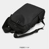 Schwarzer Anime-Stil multifunktionaler Rucksack von oben.