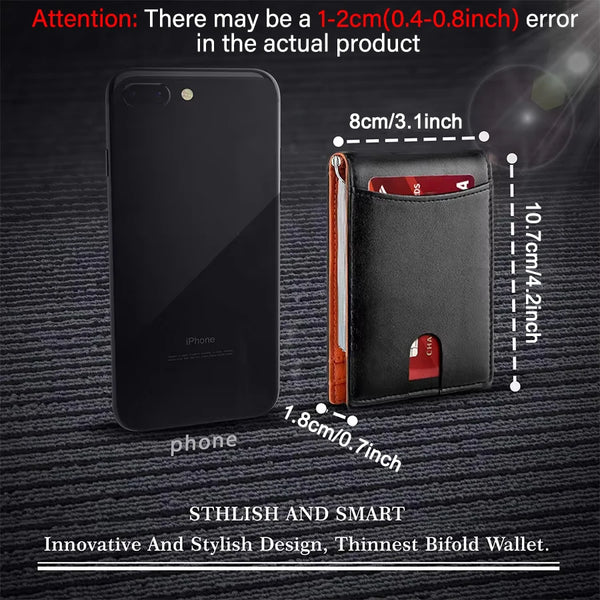 A black iPhone case featuring a slim synthetic leather bifold wallet design.