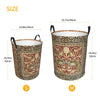Two sizes of William Morris Vintage Floral Laundry Hamper storage baskets, labeled S and M.