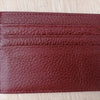 Marode, echtes Kuhleder-ID-Kartenträger-Wallet mit gestickten Kanten.