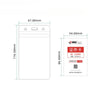 A white transparent vinyl ID card holder sleeve with dimensions 67.00mm by 116.50mm.