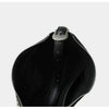 Black vintage horsehair and cowhide crossbody bag shown from the top view