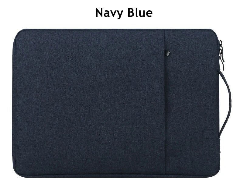 Navy blue all-in-one laptop sleeve for Apple and PC