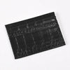 Black crocodile embossed slim PU leather card holder wallet for women