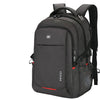 Sac à dos d'ordinateur portable noir suisse anti-vol avec sangles et poches ajustables
