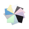 A collection of assorted colored polishing cloths for silver and gold jewelry, arranged in a starburst pattern.