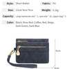 Colección de carteras de varios colores y estilos, incluyendo carteras cortas, ranuras para tarjetas y una bolsa exterior con