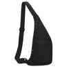Black versatile crossbody sling bag designed for travel and outdoor adventures