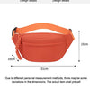 Various views of an orange and black anti-theft waist pack for travel and running, showing design details and different color