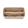 A light beige felt insert liner designed for organizing handbags.