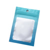 A teal resealable gradient storage bag with a white interior and a small hole for sealing.