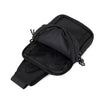 Schwarze Herren-Casual-Crossbody-Messenger-Tasche mit Reißverschluss und Trageriemen