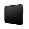 Black multi-size laptop sleeve with a zipper closure