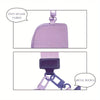 A purple elegant PU wristlet key card wallet shown with an anti-splash fabric and a metal buckle.