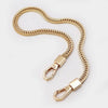 Gold-toned braided metal chain strap with lobster clasps for handbags