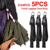Cinq sangles de bagage noires pour fixer les valises