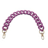 Purple acrylic chunky chain shoulder strap for handbags