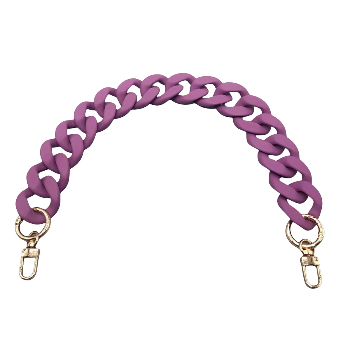 Purple acrylic chunky chain shoulder strap for handbags