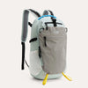 A light blue and gray durable laptop backpack with black straps and features.