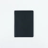 A dark navy blue customizable PU leather passport holder displayed flat.