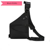 Black anti-theft crossbody chest bag for men, a waterproof oxford sling pack.